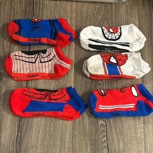 Marvel Spider-Man Men's Casual Socks - Red, Blue, White